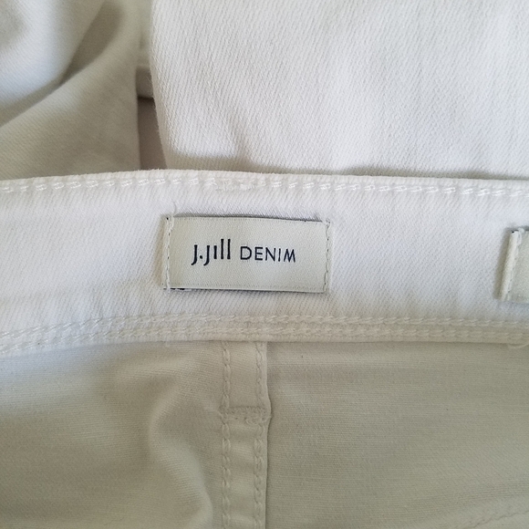 J.JILL Denim Authentic Fit Slim Ankle White Jeans Size 16 - Picture 12 of 13